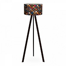Φωτιστικό δαπέδου Rosling Megapap Mdf/ύφασμα Pvc χρώμα μαύρο/πολύχρωμο 38x21x140εκ.  Φωτιστικό δαπέδου Rosling Megapap Mdf/ύφασμα Pvc χρώμα μαύρο/πολύχρωμο 38x21x140εκ.