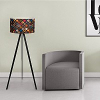 Φωτιστικό δαπέδου Rosling Megapap Mdf/ύφασμα Pvc χρώμα μαύρο/πολύχρωμο 38x21x140εκ. Φωτιστικό δαπέδου Rosling Megapap Mdf/ύφασμα Pvc χρώμα μαύρο/πολύχρωμο 38x21x140εκ.