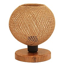 Φωτιστικό επιτραπέζιο Bonnie Megapap E27 κλωστή/Mdf χρώμα φυσικό/καφέ 19x15x22εκ.  Φωτιστικό επιτραπέζιο Bonnie Megapap E27 κλωστή/Mdf χρώμα φυσικό/καφέ 19x15x22εκ.