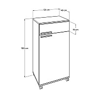 Ντουλάπι Diamond Megapap τροχήλατο σε χρώμα λευκό 50x40x100εκ.,Έπιπλα εσωτερικού χώρου > Έπιπλα μπάνιου,Έπιπλα εσωτερικού χώρου