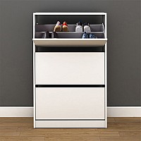 Παπουτσοθήκη Flat Duo Megapap 18 ζεύγων σε χρώμα λευκό 73x26x119εκ.,Έπιπλα εσωτερικού χώρου > Παπουτσοθήκες,Έπιπλα εσωτερικού χώρου