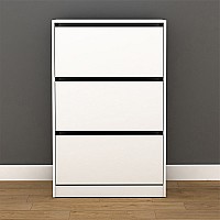 Παπουτσοθήκη Flat Duo Megapap 18 ζεύγων σε χρώμα λευκό 73x26x119εκ.,Έπιπλα εσωτερικού χώρου > Παπουτσοθήκες,Έπιπλα εσωτερικού χώρου