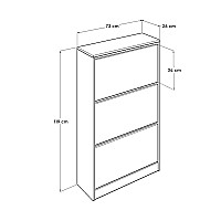 Παπουτσοθήκη Flat Duo Megapap 18 ζεύγων σε χρώμα λευκό 73x26x119εκ.,Έπιπλα εσωτερικού χώρου > Παπουτσοθήκες,Έπιπλα εσωτερικού χώρου
