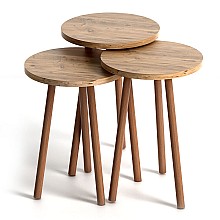 Βοηθητικά τραπεζάκια Roma Megapap από μελαμίνη χρώμα pine oak  Βοηθητικά τραπεζάκια Roma Megapap από μελαμίνη χρώμα pine oak