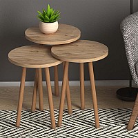 Βοηθητικά τραπεζάκια Roma Megapap από μελαμίνη χρώμα pine oak Βοηθητικά τραπεζάκια Roma Megapap από μελαμίνη χρώμα pine oak,Έπιπλα εσωτερικού χώρου > Τραπεζάκια βοηθητικά