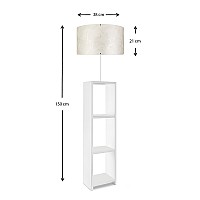 Φωτιστικό δαπέδου Loyd Megapap υφασμάτινο Pvc/MDF χρώμα λευκό - γκρι 38x38x150εκ. Φωτιστικό δαπέδου Loyd Megapap υφασμάτινο Pvc/MDF χρώμα λευκό - γκρι 38x38x150εκ.