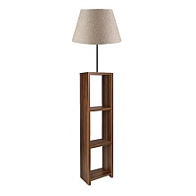 Φωτιστικό δαπέδου Loyd Megapap υφασμάτινο Pvc/MDF χρώμα μπεζ/καρυδί 38x38x150εκ.  Φωτιστικό δαπέδου Loyd Megapap υφασμάτινο Pvc/MDF χρώμα μπεζ/καρυδί 38x38x150εκ.