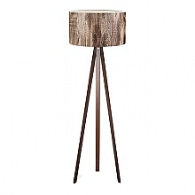 Φωτιστικό δαπέδου Rosling Megapap Mdf/ύφασμα Pvc χρωμα καρυδί/καφέ 38x21x140εκ.  Φωτιστικό δαπέδου Rosling Megapap Mdf/ύφασμα Pvc χρωμα καρυδί/καφέ 38x21x140εκ.