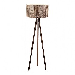 Φωτιστικό δαπέδου Rosling Megapap Mdf/ύφασμα Pvc χρωμα καρυδί/καφέ 38x21x140εκ. Φωτιστικό δαπέδου Rosling Megapap Mdf/ύφασμα Pvc χρωμα καρυδί/καφέ 38x21x140εκ.