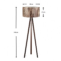 Φωτιστικό δαπέδου Rosling Megapap Mdf/ύφασμα Pvc χρωμα καρυδί/καφέ 38x21x140εκ. Φωτιστικό δαπέδου Rosling Megapap Mdf/ύφασμα Pvc χρωμα καρυδί/καφέ 38x21x140εκ.