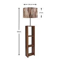 Φωτιστικό δαπέδου Loyd Megapap υφασμάτινο Pvc/MDF χρώμα καφέ/καρυδί 38x38x150εκ. Φωτιστικό δαπέδου Loyd Megapap υφασμάτινο Pvc/MDF χρώμα καφέ/καρυδί 38x38x150εκ.