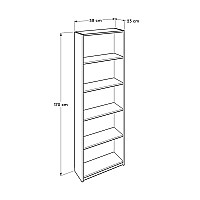 Βιβλιοθήκη Max Megapap σε χρώμα κόκκινο 58x23x170εκ.,Έπιπλα εσωτερικού χώρου > Βιβλιοθήκες,Έπιπλα εσωτερικού χώρου