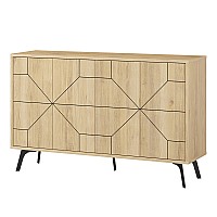 Μπουφές μελαμίνης Giacomo Megapap χρώμα φυσικό οξιάς 123x35x77,4εκ.,Έπιπλα εσωτερικού χώρου > Μπουφέδες,Έπιπλα εσωτερικού χώρου