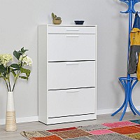 Παπουτσοθήκη Flat Megapap 18 ζεύγων σε χρώμα λευκό 75x29x128εκ.,Έπιπλα εσωτερικού χώρου > Παπουτσοθήκες,Έπιπλα εσωτερικού χώρου