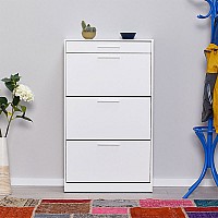 Παπουτσοθήκη Flat Megapap 18 ζεύγων σε χρώμα λευκό 75x29x128εκ.,Έπιπλα εσωτερικού χώρου > Παπουτσοθήκες,Έπιπλα εσωτερικού χώρου
