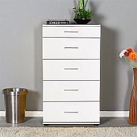 Συρταριέρα Trendline Megapap με σε χρώμα λευκό 60x44x108εκ.,Έπιπλα εσωτερικού χώρου > Συρταριέρες - Τουαλέτες,Έπιπλα εσωτερικού χώρου