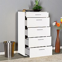 Συρταριέρα Trendline Megapap με σε χρώμα λευκό 60x44x108εκ.,Έπιπλα εσωτερικού χώρου > Συρταριέρες - Τουαλέτες,Έπιπλα εσωτερικού χώρου