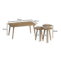 Τραπεζάκι σαλονιού σετ 4 τμχ Soul Megapap χρώμα oak 90x55x43εκ. Τραπεζάκι σαλονιού σετ 4 τμχ Soul Megapap χρώμα oak 90x55x43εκ.,Έπιπλα εσωτερικού χώρου > Τραπεζάκια βοηθητικά