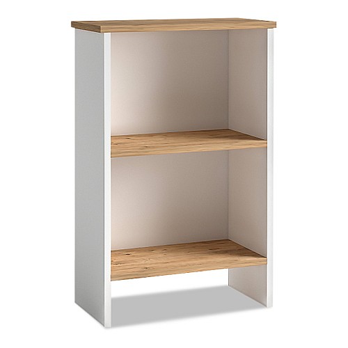 Βιβλιοθήκη μελαμίνης Flora Megapap χρώμα white - oak 52x25x80εκ.,Έπιπλα εσωτερικού χώρου > Βιβλιοθήκες