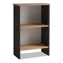 Βιβλιοθήκη μελαμίνης Flora Megapap χρώμα industrial grey - oak 52x25x80εκ. 