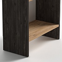 Βιβλιοθήκη μελαμίνης Flora Megapap χρώμα industrial grey - oak 52x25x80εκ.,Έπιπλα εσωτερικού χώρου > Βιβλιοθήκες