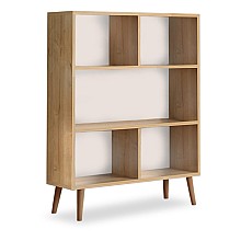 Βιβλιοθήκη μελαμίνης Cube Megapap χρώμα oak 80x24x100εκ. 
