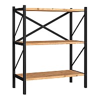 Βιβλιοθήκη Jocasta Megapap μεταλλική - μελαμίνης χρώμα pine oak 66x34x85εκ.,Έπιπλα εσωτερικού χώρου > Βιβλιοθήκες