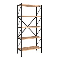 Βιβλιοθήκη Jocasta Megapap μεταλλική - μελαμίνης χρώμα pine oak 66x34x160εκ.,Έπιπλα εσωτερικού χώρου > Βιβλιοθήκες