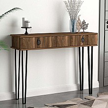 Κονσόλα μελαμίνης Helsinki Megapap χρώμα καρυδί 120x35,5x90εκ.  Κονσόλα μελαμίνης Helsinki Megapap χρώμα καρυδί 120x35,5x90εκ.