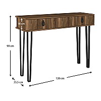 Κονσόλα μελαμίνης Helsinki Megapap χρώμα καρυδί 120x35,5x90εκ. Κονσόλα μελαμίνης Helsinki Megapap χρώμα καρυδί 120x35,5x90εκ.,Έπιπλα εσωτερικού χώρου > Κονσόλες