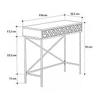 Κονσόλα Heaton Megapap μεταλλική - μελαμίνης χρώμα sapphire oak 110x35,6x90εκ. Κονσόλα Heaton Megapap μεταλλική - μελαμίνης χρώμα sapphire oak 110x35,6x90εκ.,Έπιπλα εσωτερικού χώρου > Κονσόλες