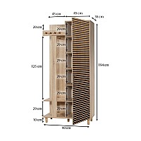 Έπιπλο εισόδου Soho Megapap από μελαμίνη χρώμα sonoma 90x36x194εκ. Έπιπλο εισόδου Soho Megapap από μελαμίνη χρώμα sonoma 90x36x194εκ.,Έπιπλα εσωτερικού χώρου > Έπιπλα εισόδου