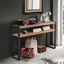 Κονσόλα Atlas Megapap μεταλλική - μελαμίνης χρώμα atlantic pine 140x35x80εκ.  Κονσόλα Atlas Megapap μεταλλική - μελαμίνης χρώμα atlantic pine 140x35x80εκ.