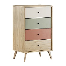Συρταριέρα Terra Megapap χρώμα florida oak 60x44x100εκ. 