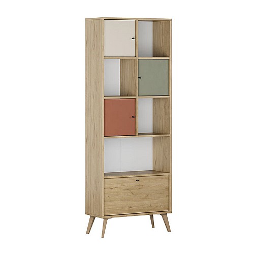 Βιβλιοθήκη Terra Megapap χρώμα florida oak 67x30x181εκ.,Έπιπλα εσωτερικού χώρου > Παιδικό δωμάτιο