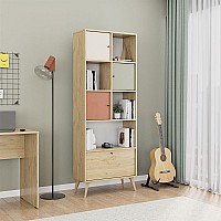 Βιβλιοθήκη Terra Megapap χρώμα florida oak 67x30x181εκ.,Έπιπλα εσωτερικού χώρου > Παιδικό δωμάτιο