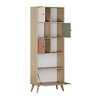 Βιβλιοθήκη Terra Megapap χρώμα florida oak 67x30x181εκ.,Έπιπλα εσωτερικού χώρου > Παιδικό δωμάτιο