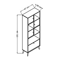 Βιβλιοθήκη Terra Megapap χρώμα florida oak 67x30x181εκ.,Έπιπλα εσωτερικού χώρου > Παιδικό δωμάτιο