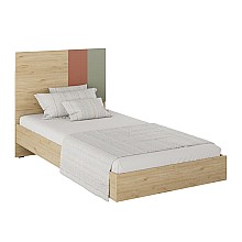 Κρεβάτι Terra Megapap χρώμα florida oak 100x200εκ. 