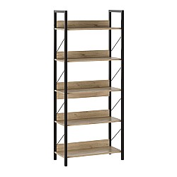 Βιβλιοθήκη Connect Megapap χρώμα florida oak 73x35x172εκ.