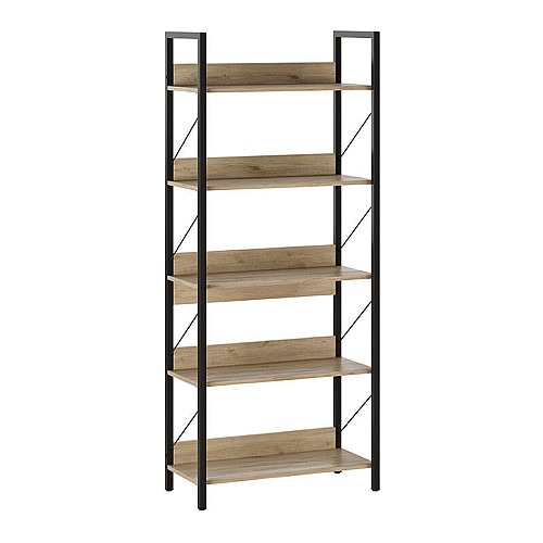 Βιβλιοθήκη Connect Megapap χρώμα florida oak 73x35x172εκ.,Έπιπλα εσωτερικού χώρου > Βιβλιοθήκες