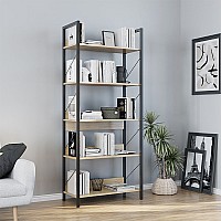 Βιβλιοθήκη Connect Megapap χρώμα florida oak 73x35x172εκ.,Έπιπλα εσωτερικού χώρου > Βιβλιοθήκες