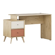 Γραφείο εργασίας Terra Megapap χρώμα florida oak 129x55x75εκ. 