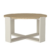Τραπεζάκι σαλονιού Rebel Megapap χρώμα rota oak - sandstone Ø70x38εκ.,Έπιπλα εσωτερικού χώρου > Τραπεζάκια σαλονιού