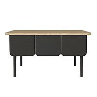 Τραπεζάκι σαλονιού Pedro Megapap χρώμα ανθρακί - rota oak 73,2x73,2x38,6εκ.,Έπιπλα εσωτερικού χώρου > Τραπεζάκια σαλονιού