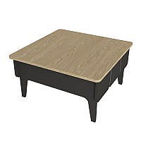 Τραπεζάκι σαλονιού Pedro Megapap χρώμα ανθρακί - rota oak 73,2x73,2x38,6εκ.,Έπιπλα εσωτερικού χώρου > Τραπεζάκια σαλονιού