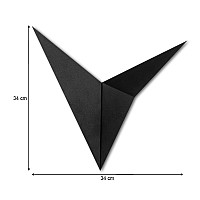 Απλίκα τοίχου Bird Megapap μεταλλική χρώμα μαύρο 34x5x34εκ.,Φωτισμός > Απλίκες