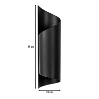 Απλίκα τοίχου Sivani Megapap E27 μεταλλική χρώμα μαύρο Φ10x35εκ.,Φωτισμός > Απλίκες