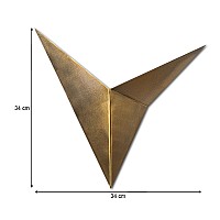 Απλίκα τοίχου Bird Megapap μεταλλική χρώμα χρυσό vintage 34x5x34εκ.,Φωτισμός > Απλίκες