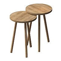 Τραπεζάκια βοηθητικά σετ 2 τμχ Roma Megapap χρώμα oak Ø34x46εκ. Τραπεζάκια βοηθητικά σετ 2 τμχ Roma Megapap χρώμα oak Ø34x46εκ.,Έπιπλα εσωτερικού χώρου > Τραπεζάκια βοηθητικά